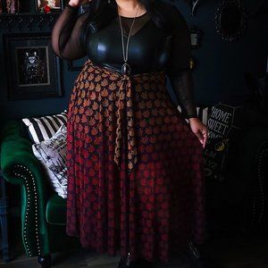 BlackMilk Firebending Sleeveless Mixed Media Dress